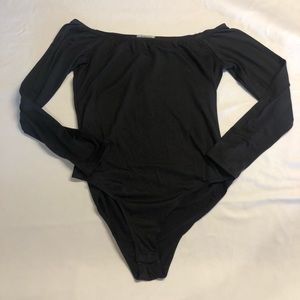 off the shoulder long sleeve body suit
